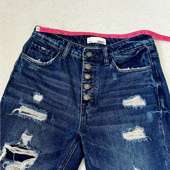 VERVET Super Distressed Boyfriend Straight Jean - Size 27 - Picture 9 of 11
